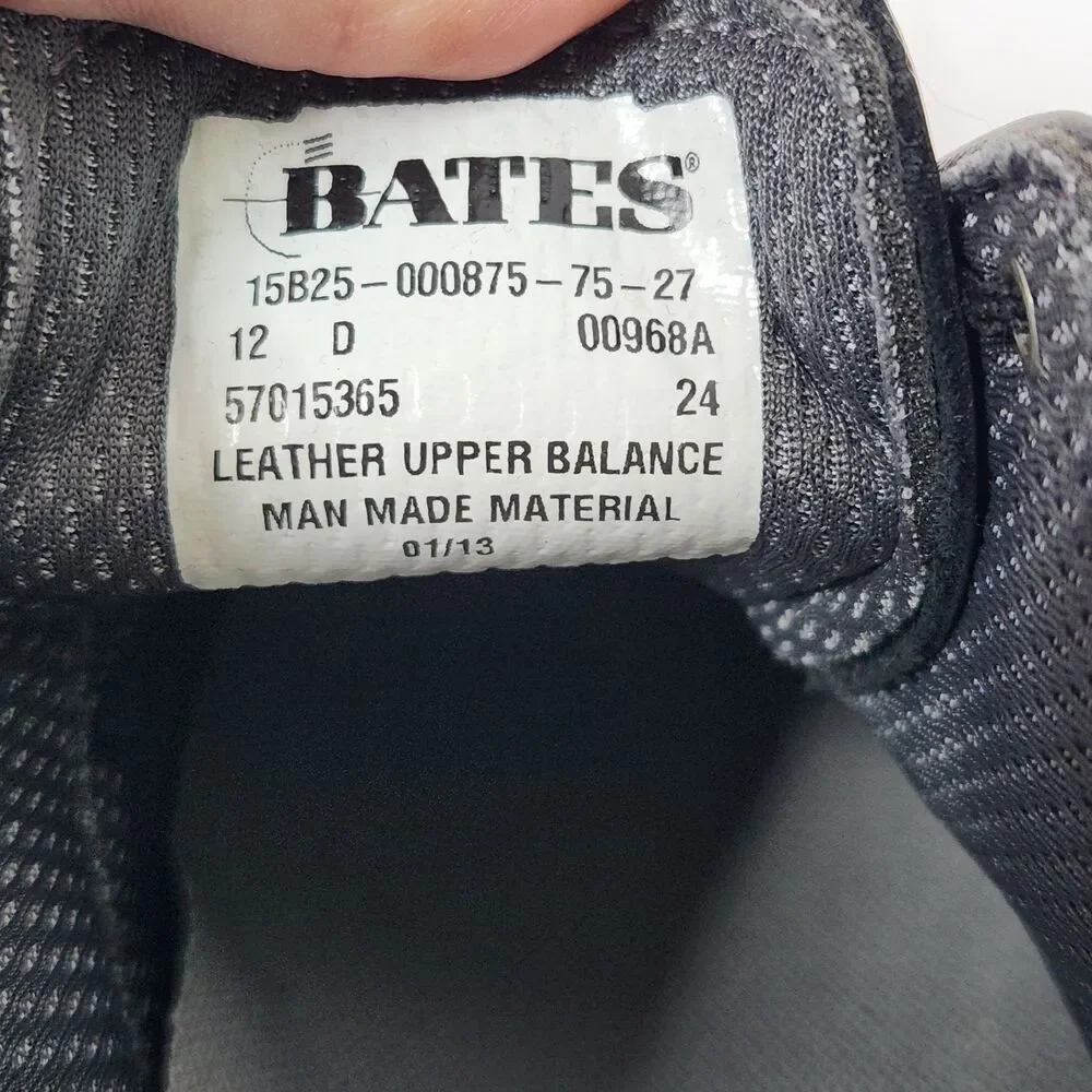 Bates black leather